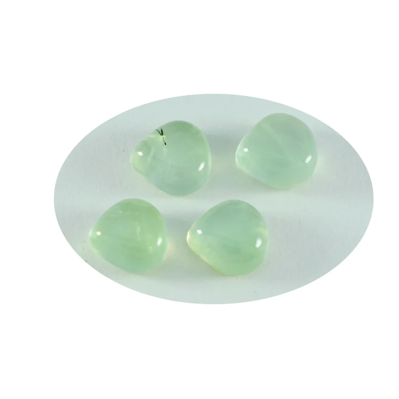 Prehnite 1PC Large 11x11 MM Heart Cabochon Green Superior semi Precious Loose Gemstone - Image 2