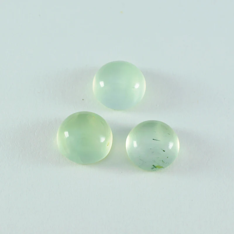 Prehnite 1PC Large 11x11 MM Round Cabochon Green Genuine semi Precious Loose Gems - Image 2