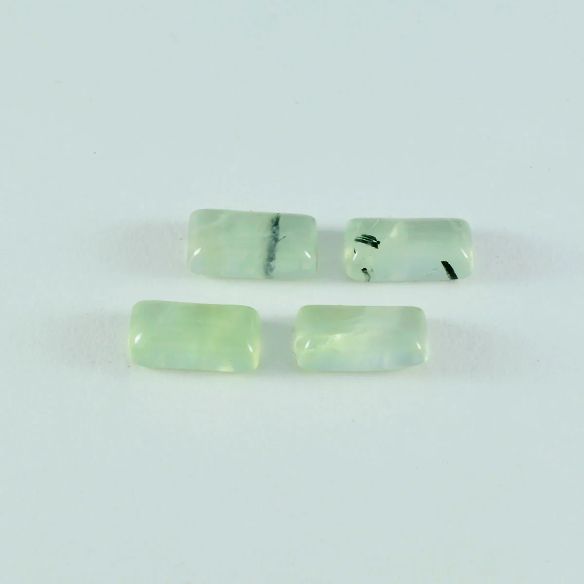 Prehnite 1PC Medium 7x14 MM Baguette Cabochon Green Shine semi Precious Precious Gemstone - Image 2