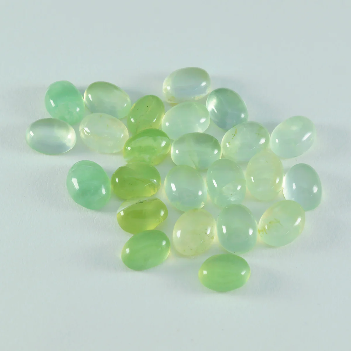 Prehnite 1PC Small 7x9 MM Oval Cabochon Green Natural semi Precious Loose Gemstone - Image 4