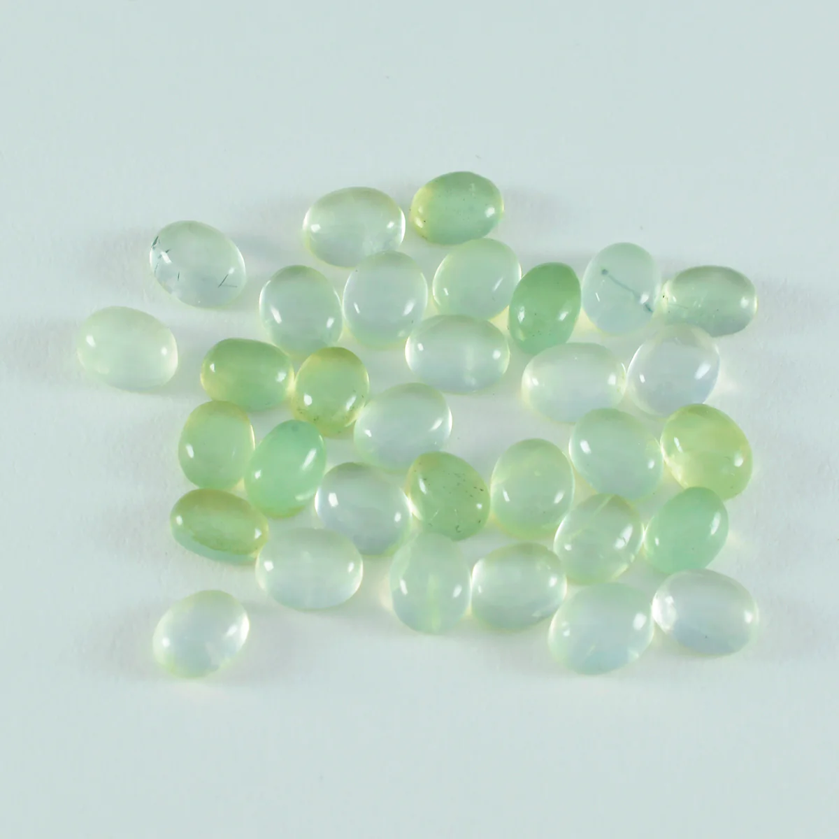Prehnite 1PC Tiny 5x7 MM Oval Cabochon Green Shine semi Precious Precious Gemstone - Image 2