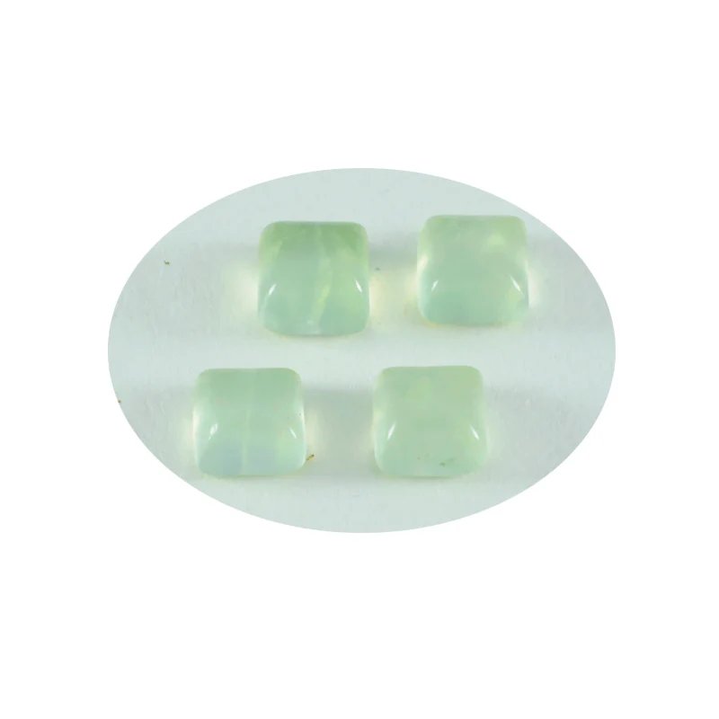 Prehnite 1PC Tiny 6x6 MM Square Cabochon Green Polished semi Precious Loose Gems - Image 2