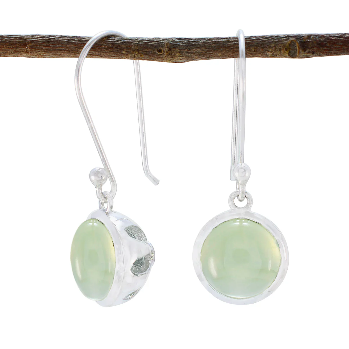 Prehnite Spanish Chloe multiple Dangle Green 92.5 Silver Earring