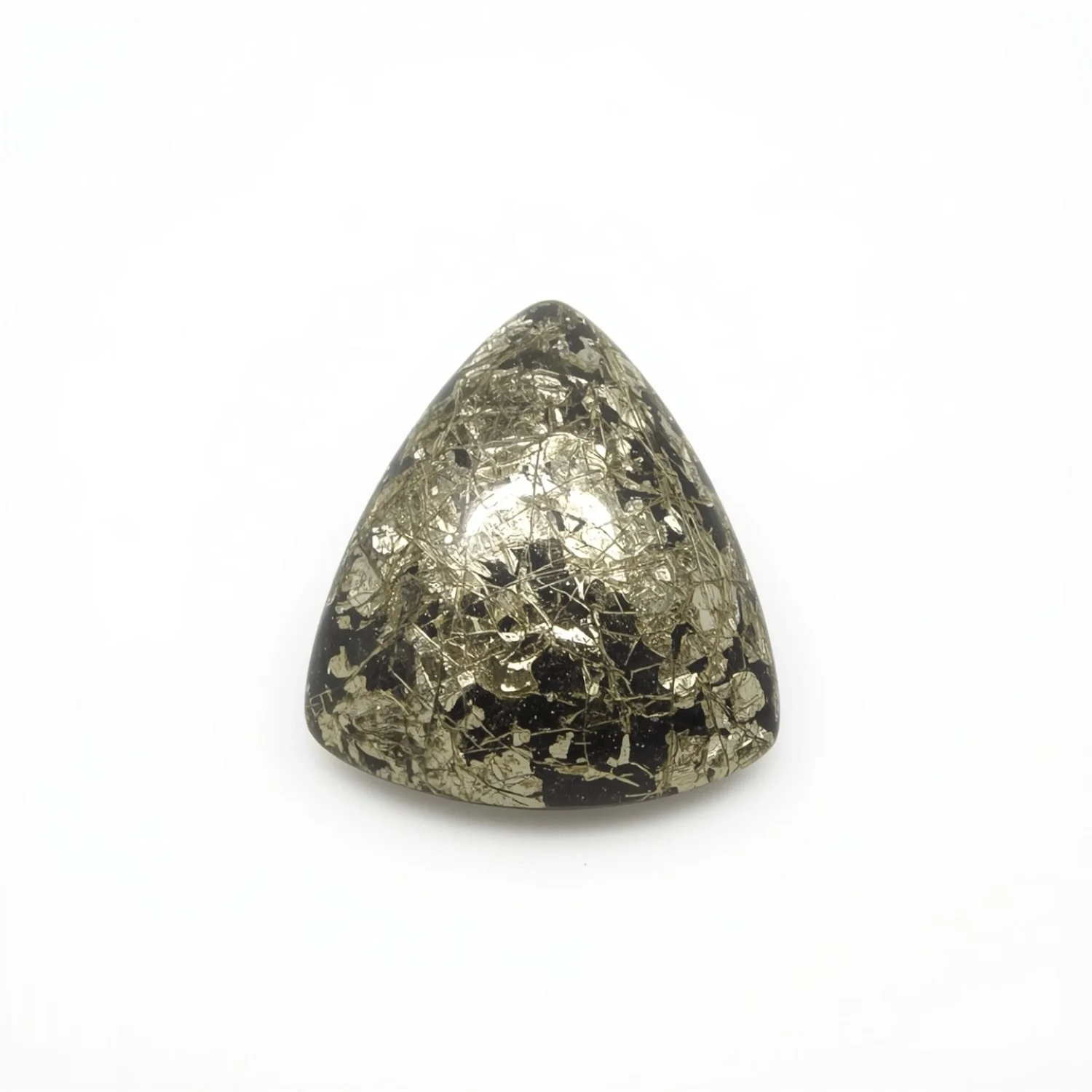 Pyrite 10PC Tiny 3x3 MM Triangle Cabochon Gray Splendid semi Precious Semi Precious Gemstone - Image 2
