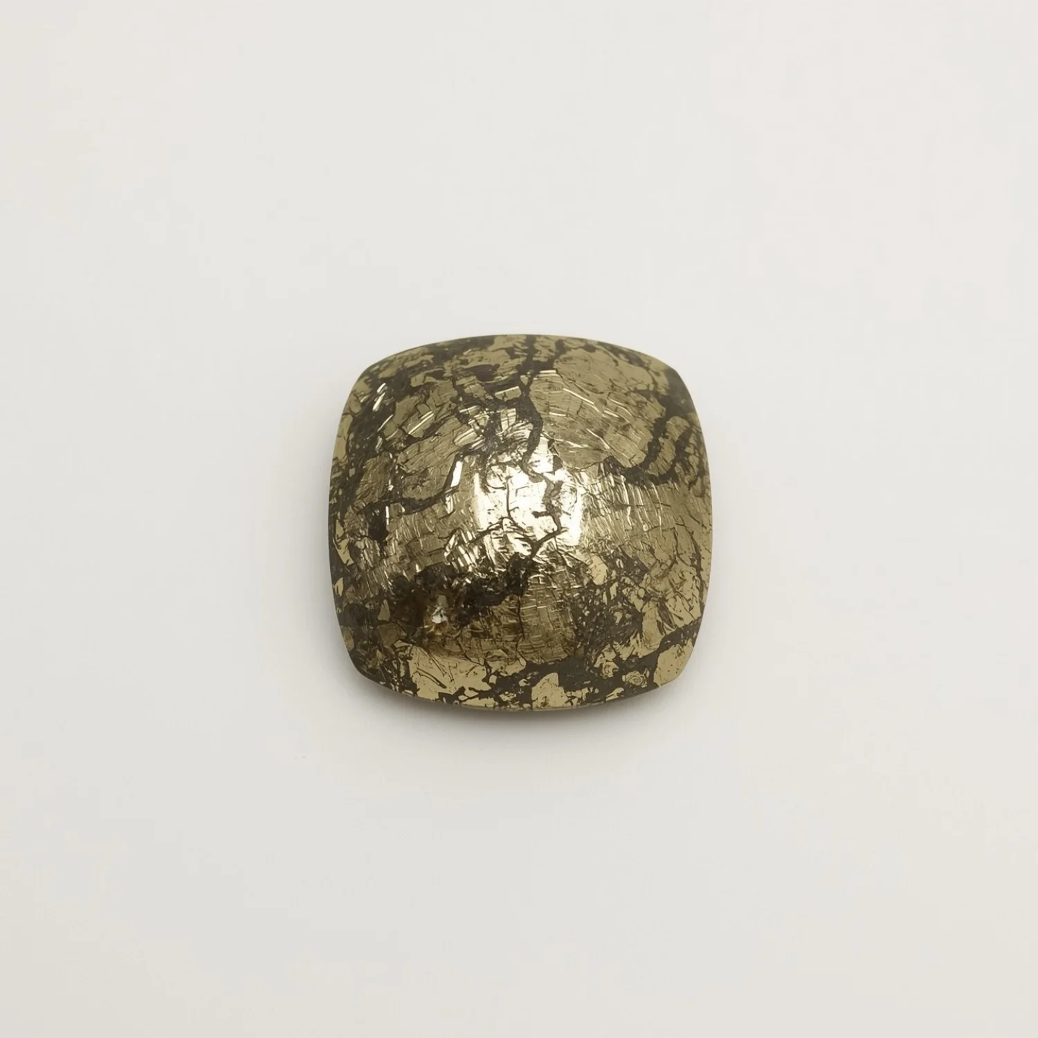 Pyrite 1PC Large 10x10 MM Square Cabochon Gray Sparkling semi Precious Loose Gemstone