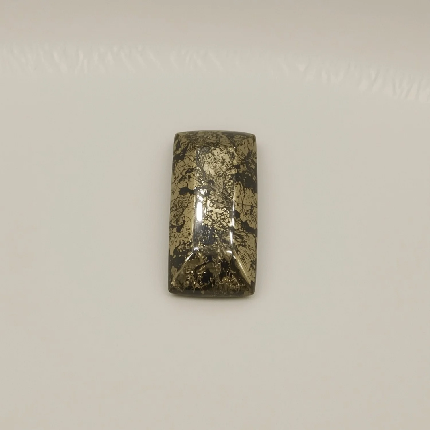 Pyrite 1PC Small 5x10 MM Baguette Cabochon Gray Genuine semi Precious Loose Gemstones - Image 2