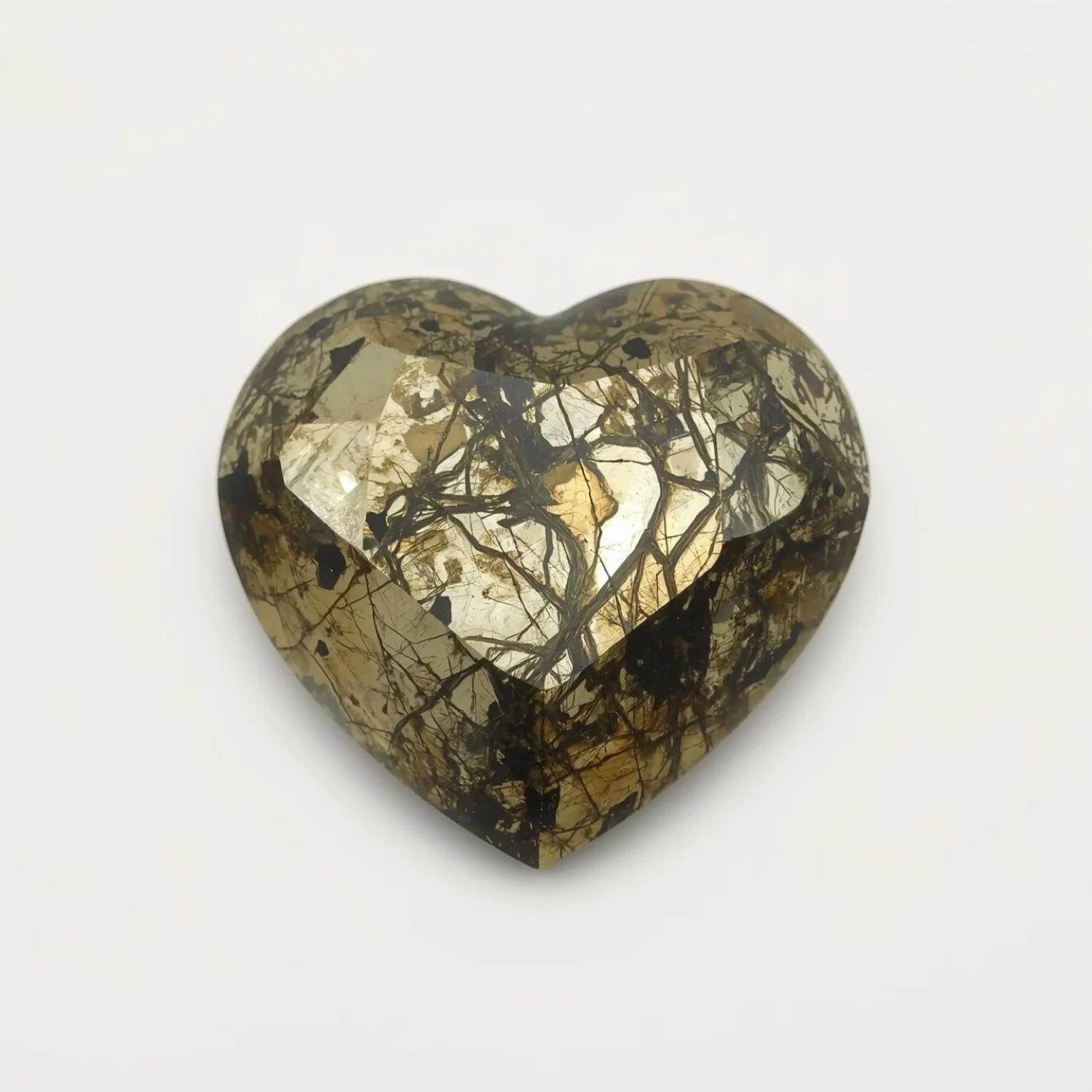 Pyrite 1PC Small 7x7 MM Heart Cabochon Gray Polished semi Precious Loose Gems - Image 2