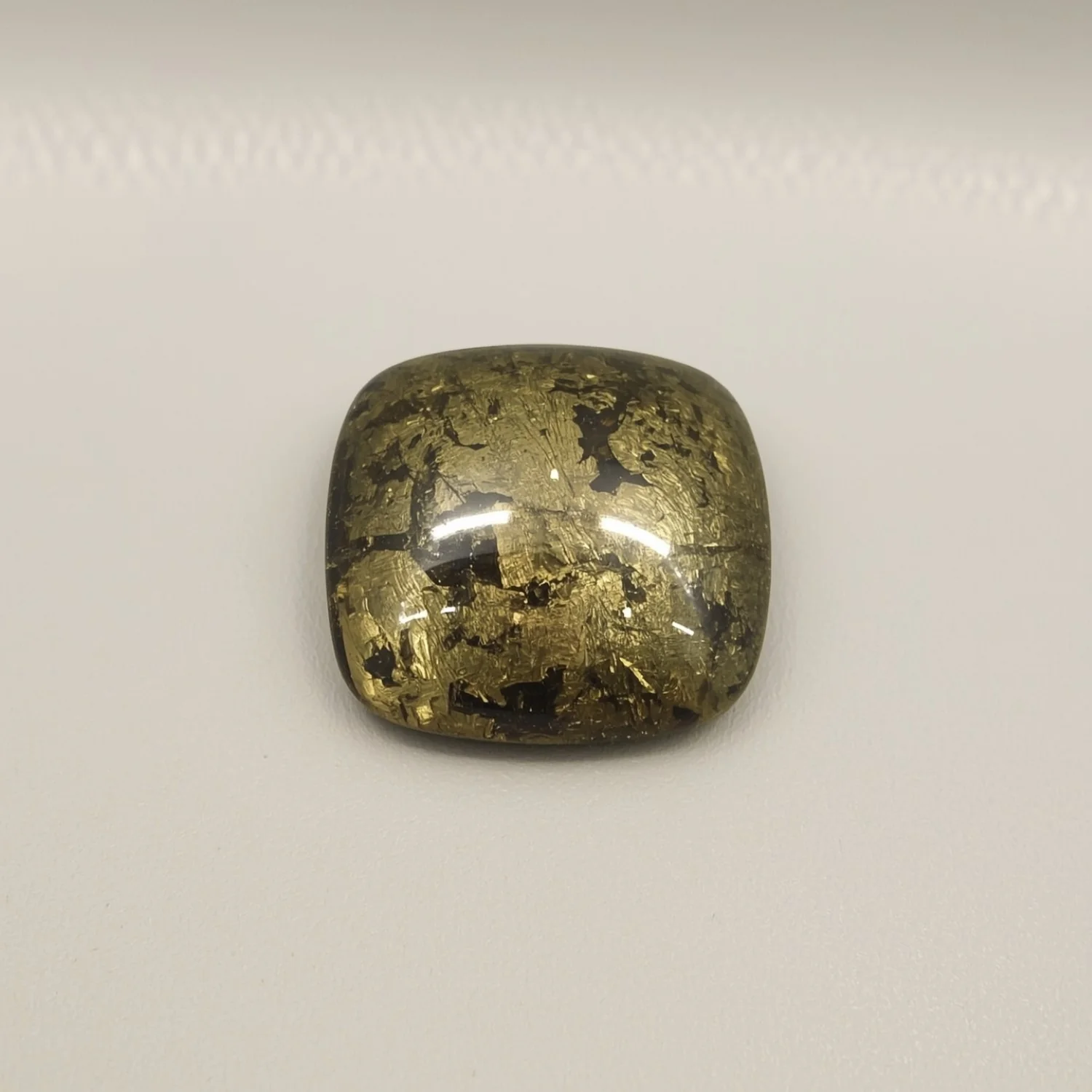 Pyrite 1PC Tiny 6x6 MM Cushion Cabochon Gray Shine semi Precious Precious Gemstone - Image 2