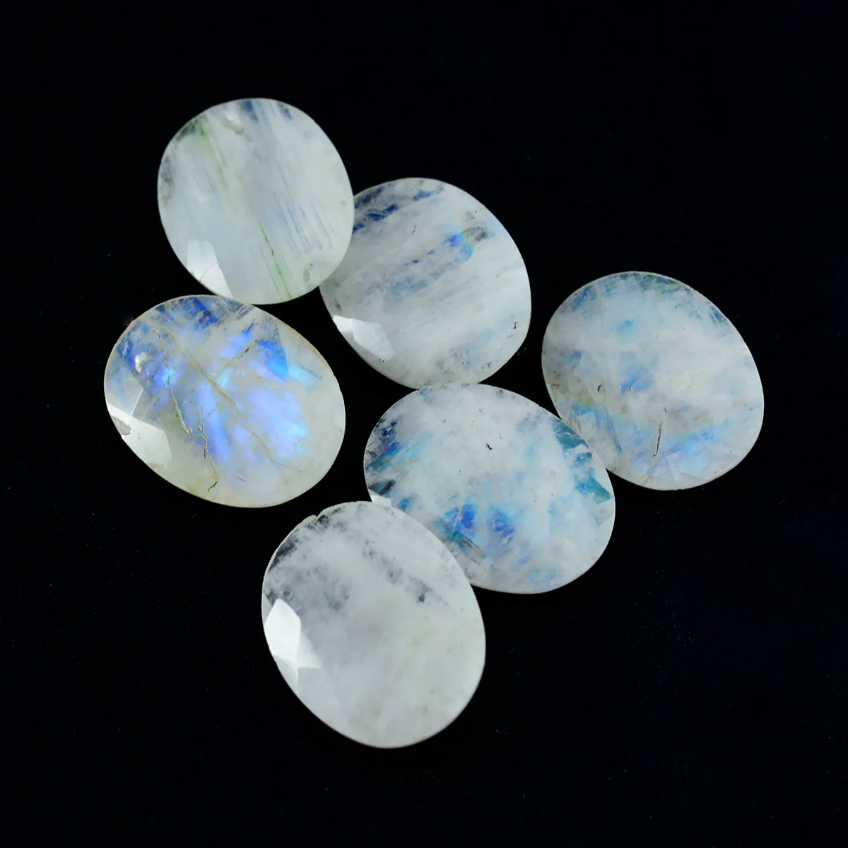 Rainbow Moonstone 1PC Chunky 12x16 MM Oval Faceted White Genuine Semi Precious Loose Gems - Image 4