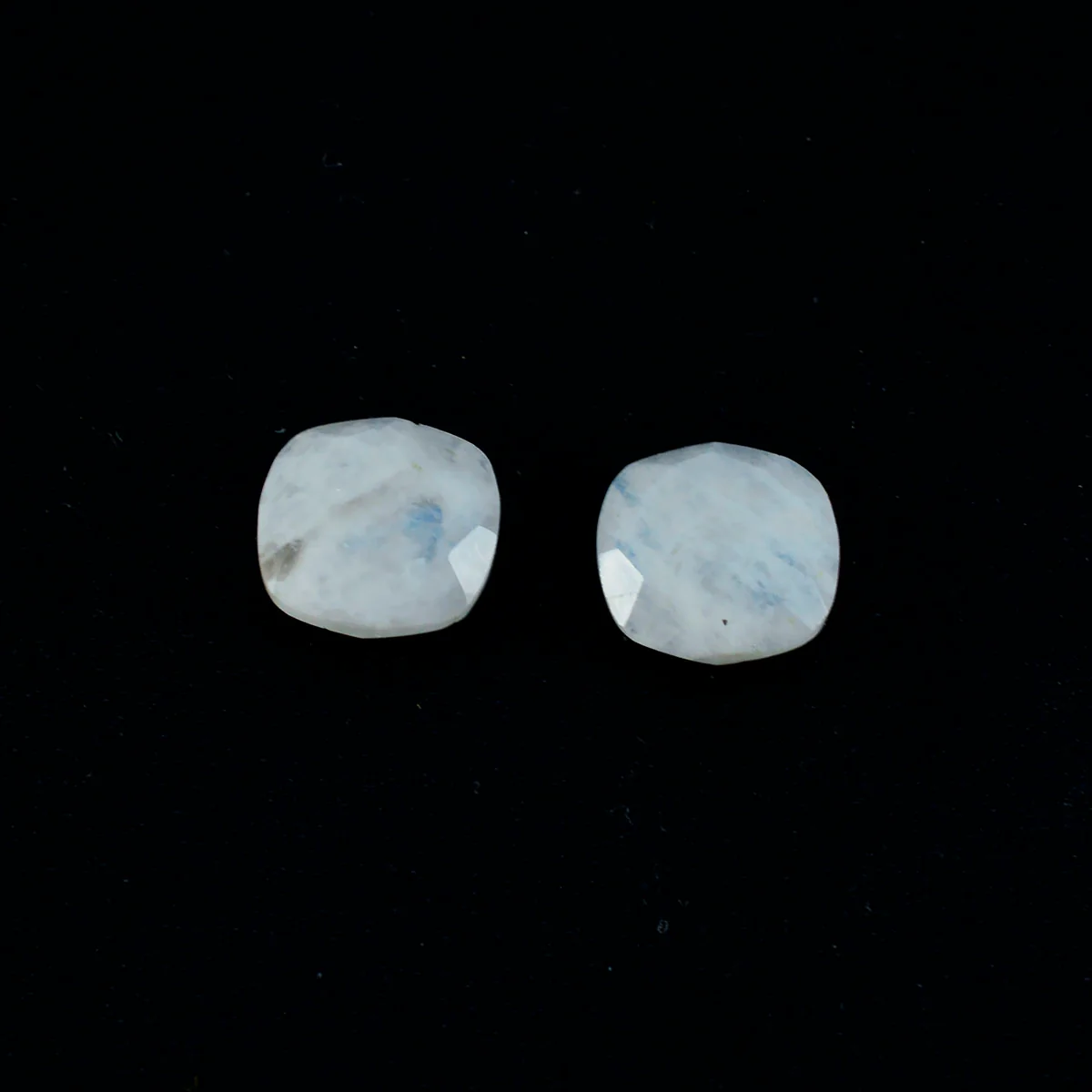 Rainbow Moonstone 1PC Chunky 13x13 MM Cushion Faceted White Natural Semi Precious Gems - Image 3