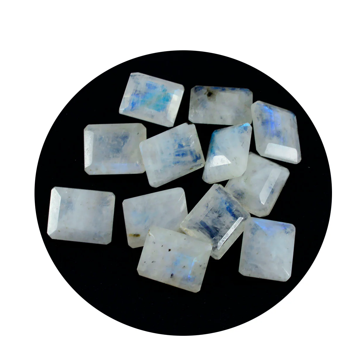 Rainbow Moonstone 1PC Chunky 13x18 MM Emerald Faceted White Natural Semi Precious Loose Gemstone - Image 4