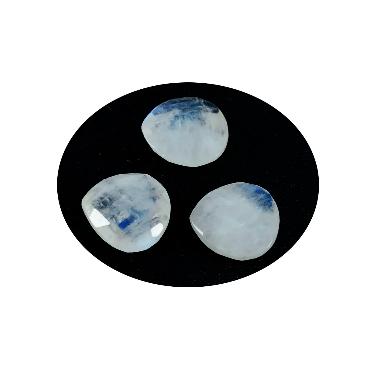 Rainbow Moonstone 1PC Chunky 14x14 MM Heart Faceted White Genuine Semi Precious Loose Gems - Image 2
