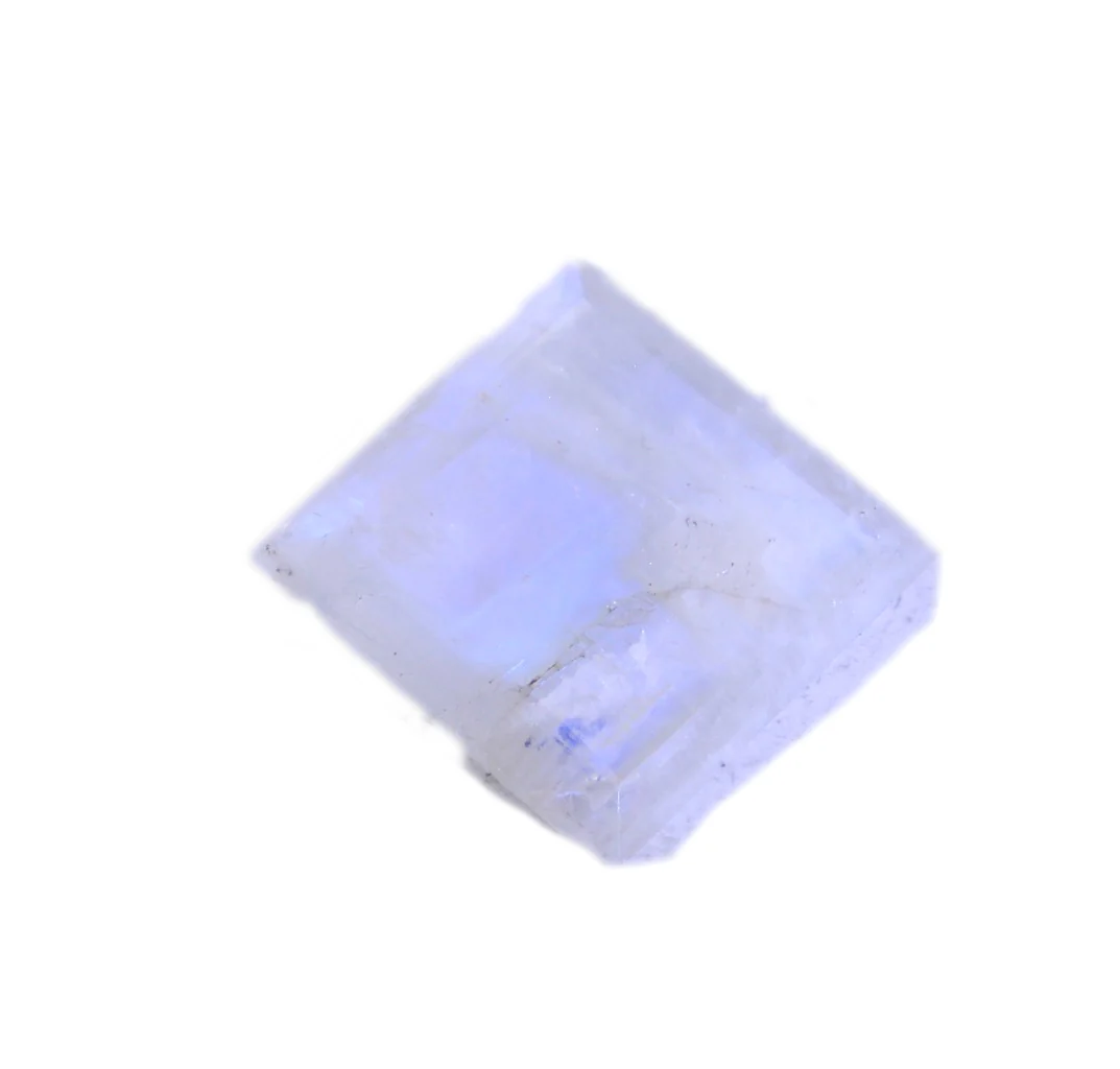 Rainbow Moonstone 1PC Chunky 16x16 MM Square Faceted White Pure Semi Precious Loose Gemstones - Image 2