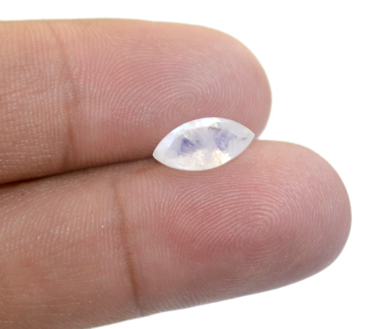 Rainbow Moonstone 1PC Large 8x16 MM Marquise Faceted White Lustrous Semi Precious Gems - Image 2