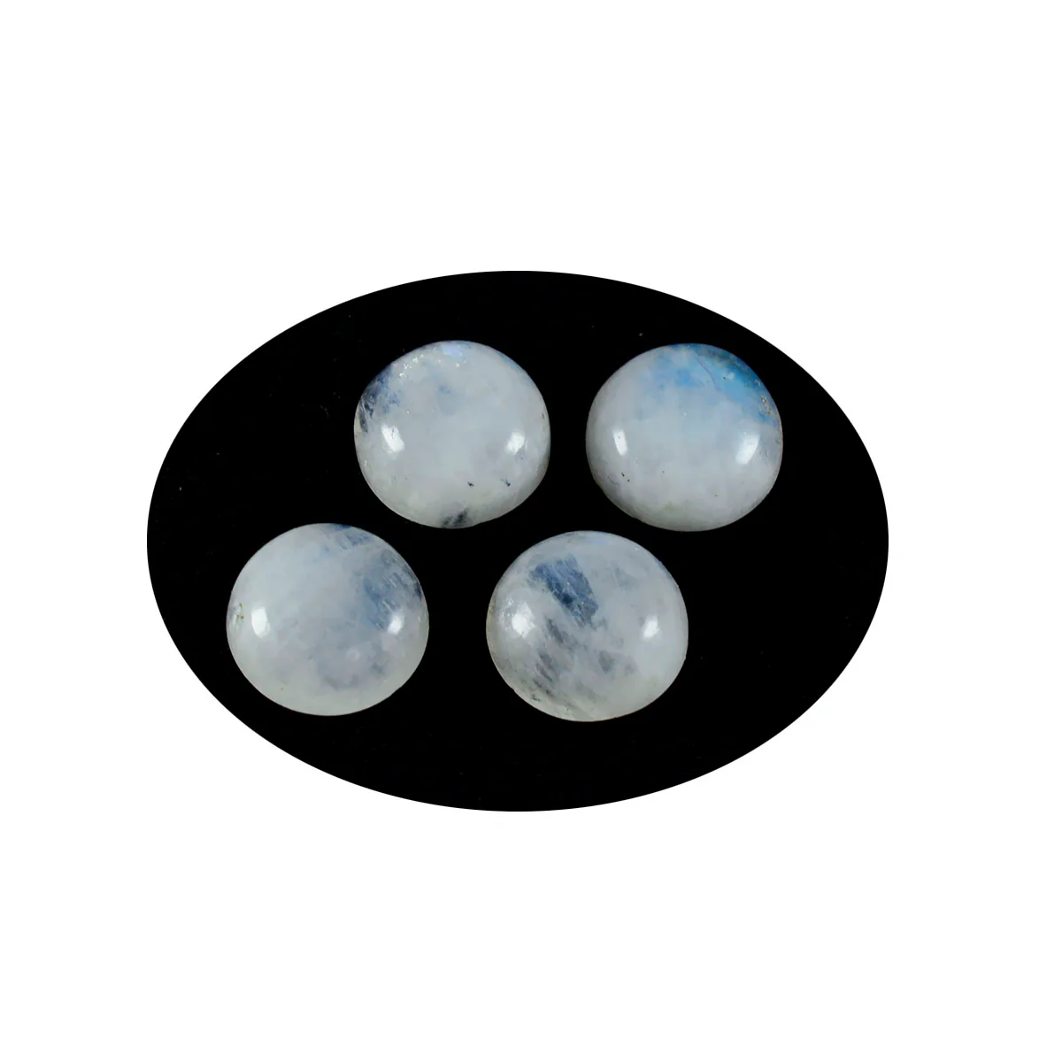 Rainbow Moonstone 1PC Medium 9x9 MM Round Cabochon White Pure semi Precious Precious Gemstone - Image 2