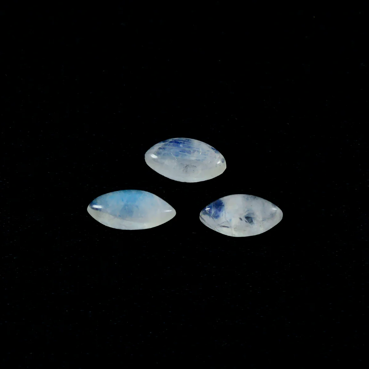 Rainbow Moonstone 1PC Small 6x12 MM Marquise Cabochon White Fine semi Precious Semi Precious Gemstone