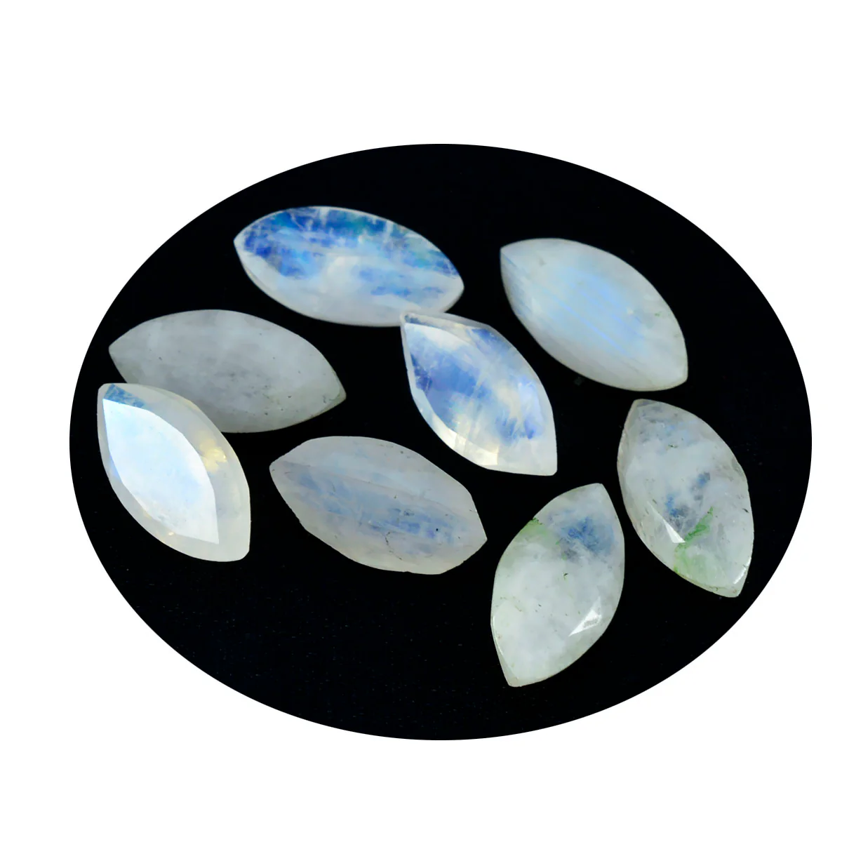 Rainbow Moonstone 1PC Small 6x12 MM Marquise Faceted White Splendid Semi Precious Loose Gemstone - Image 2