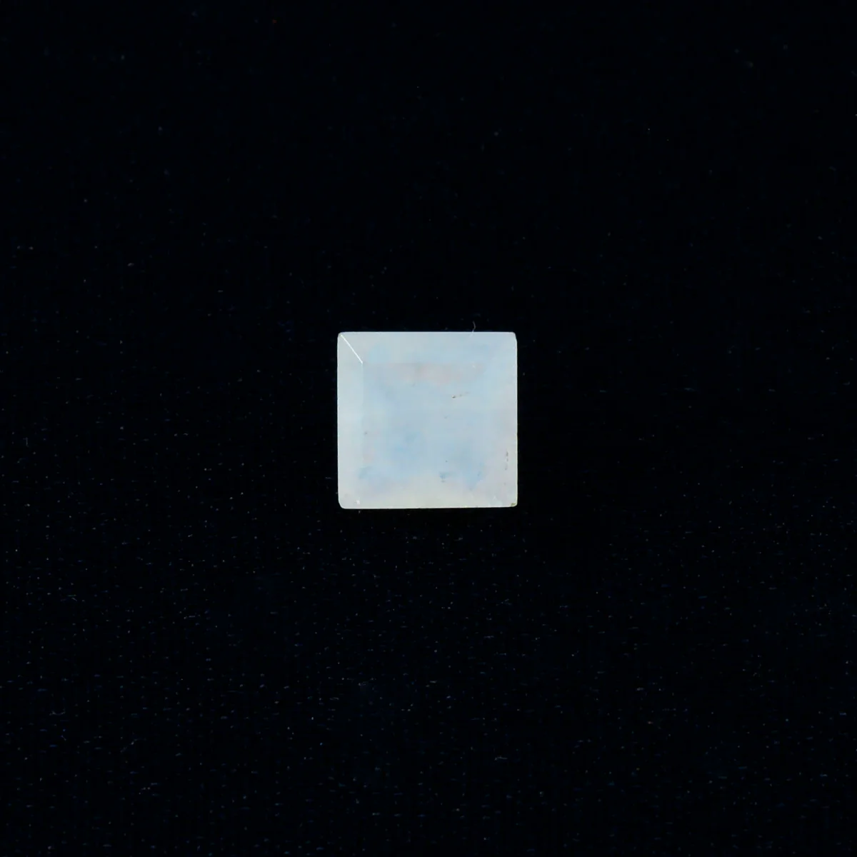Rainbow Moonstone 1PC Small 7x7 MM Square Faceted White Splendid Semi Precious Loose Gemstone - Image 3