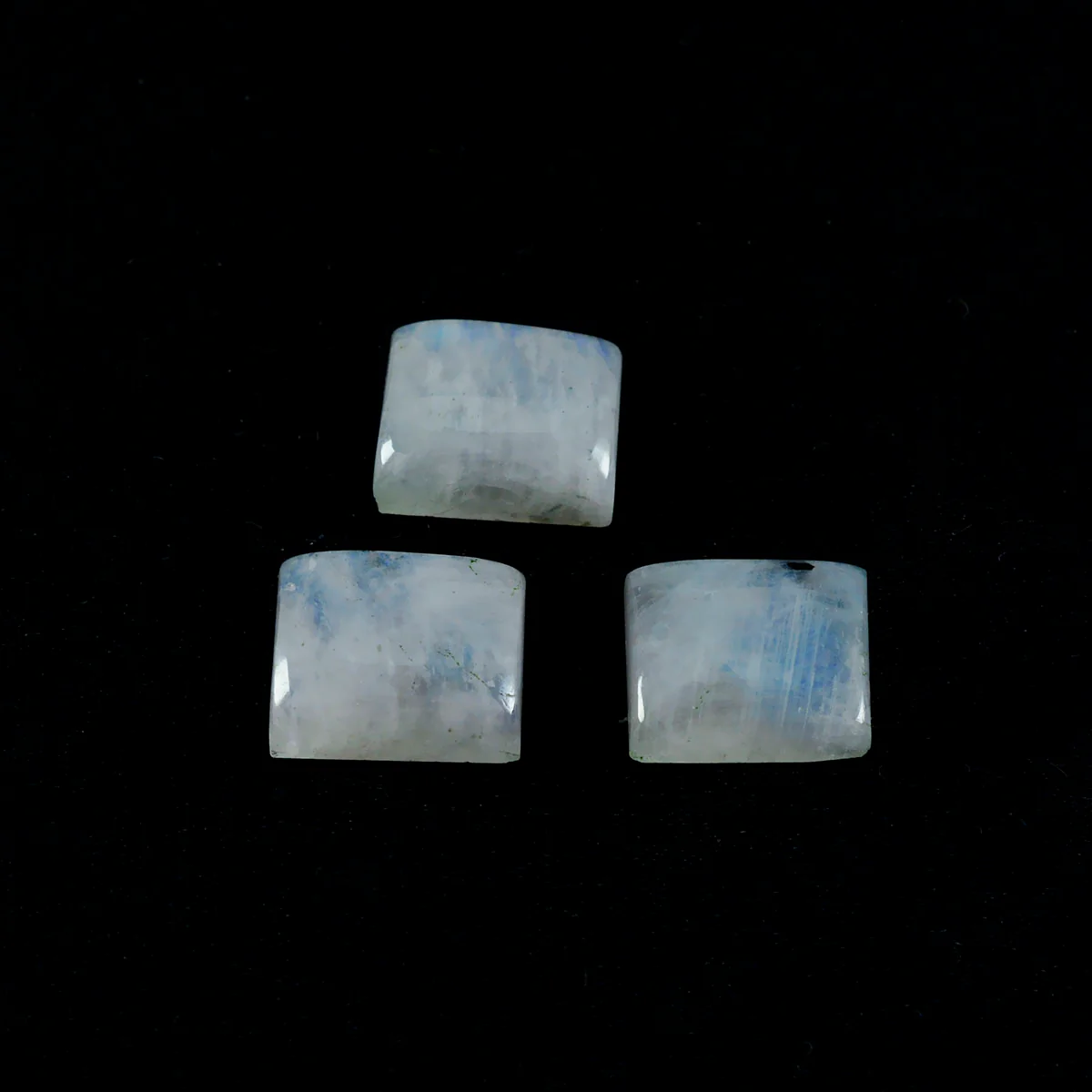 Rainbow Moonstone 1PC Tiny 5x7 MM Emerald Cabochon White Natural semi Precious Gems - Image 3