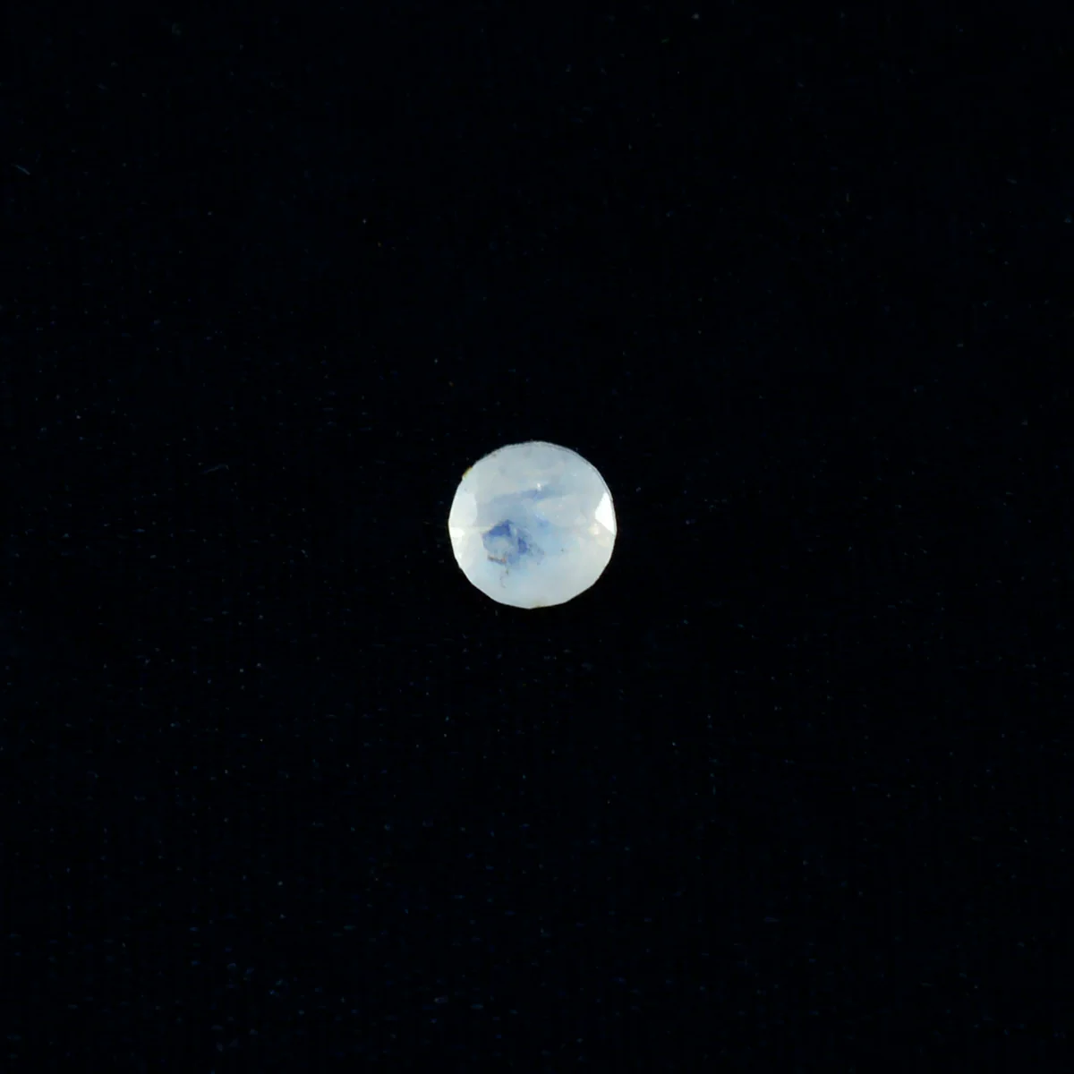 Rainbow Moonstone 1PC Tiny 6x6 MM Round Faceted White Polished Semi Precious Loose Gems