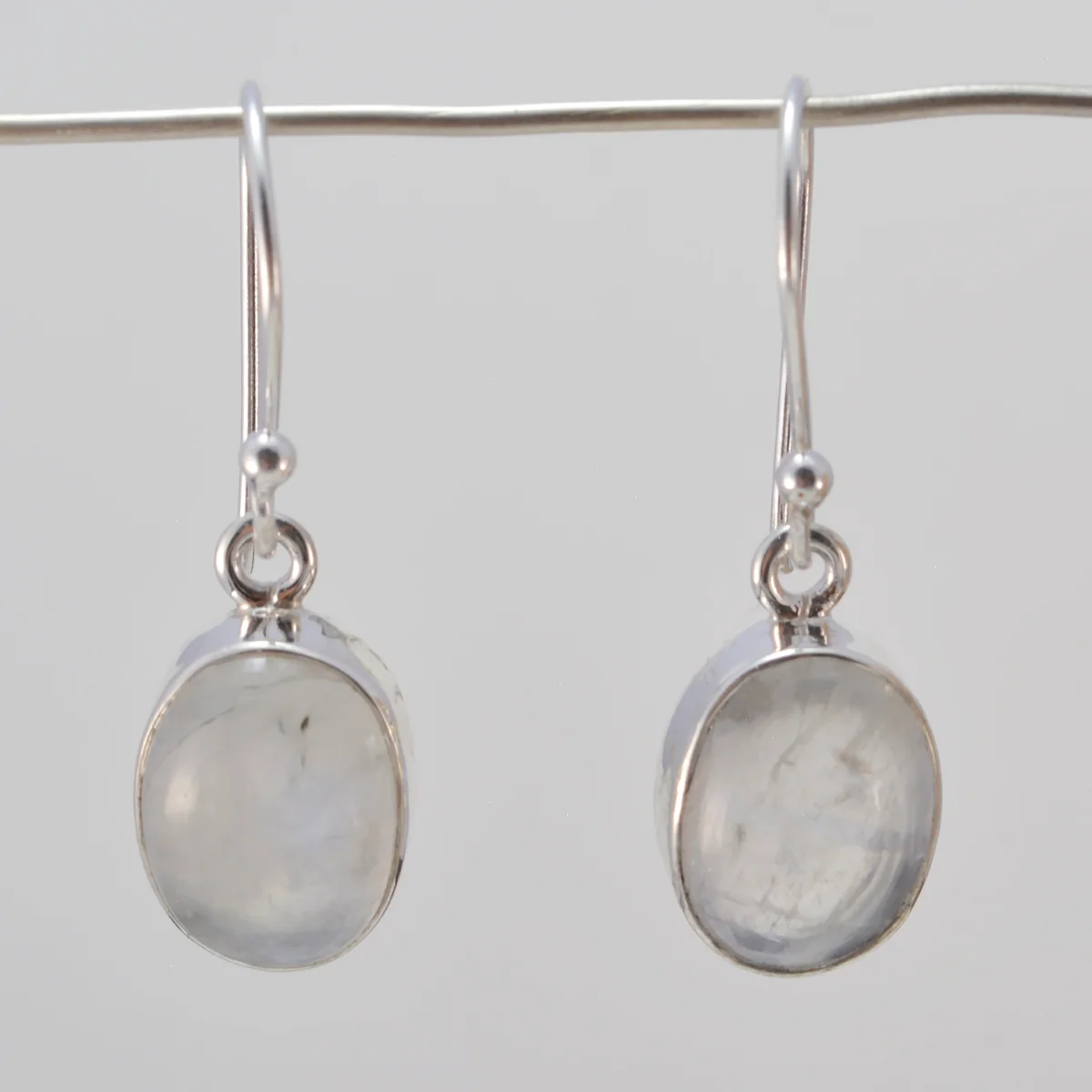 Rainbow Moonstone African Daniela multiple Dangle White Silver Earring