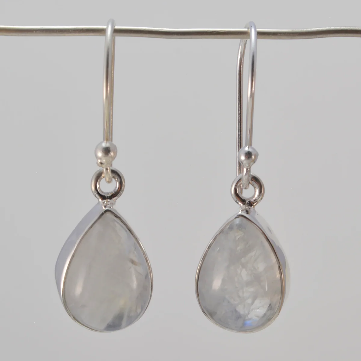 Rainbow Moonstone Italian Li Lee multiple Dangle White Silver Earring - Image 2