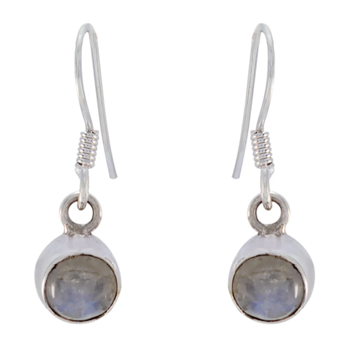 Rainbow Moonstone Korean Gabriela multiple Dangle White Sterling Silver Earring