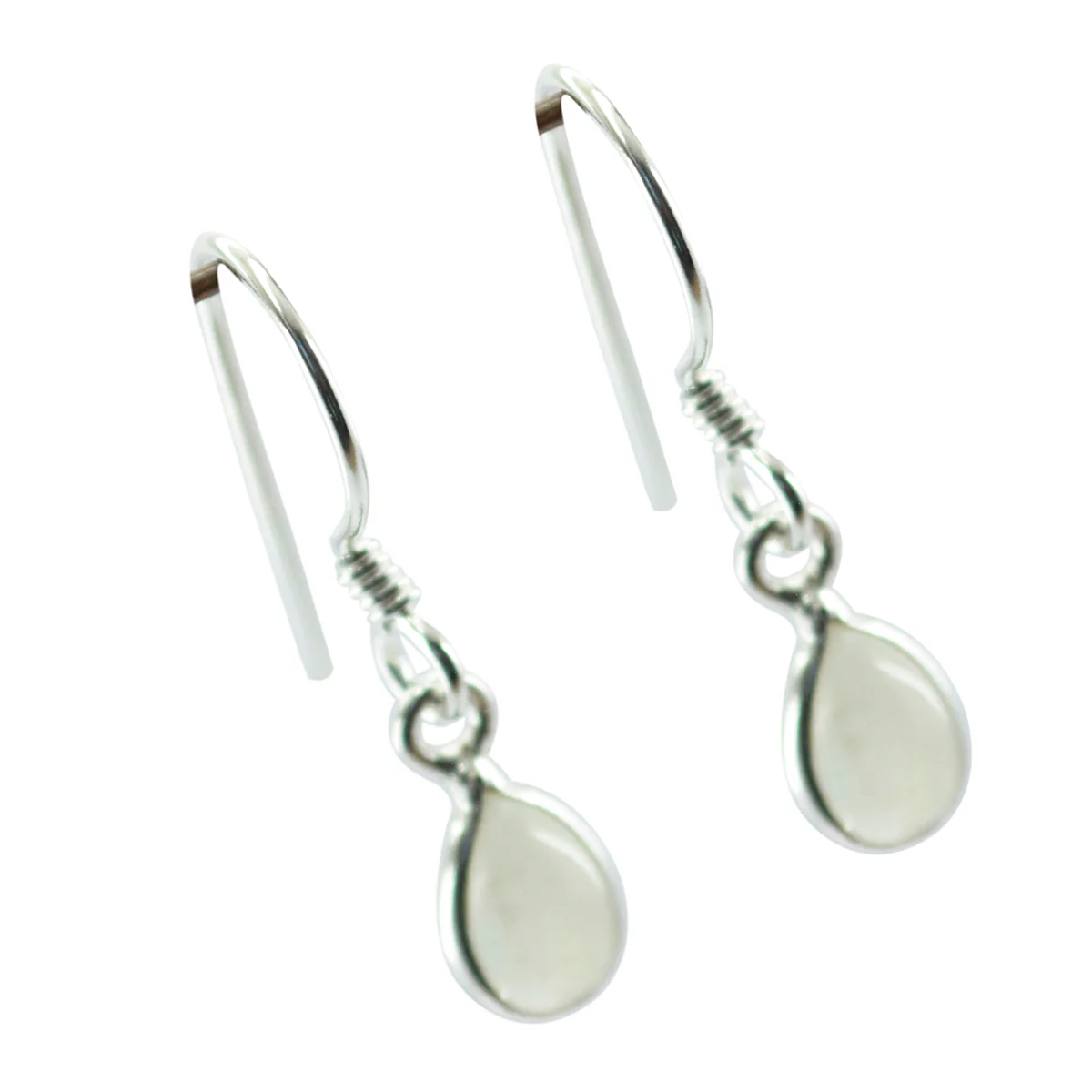 Rainbow Moonstone Mexican Haruka multiple Dangle White Sterling Silver Earring - Image 3