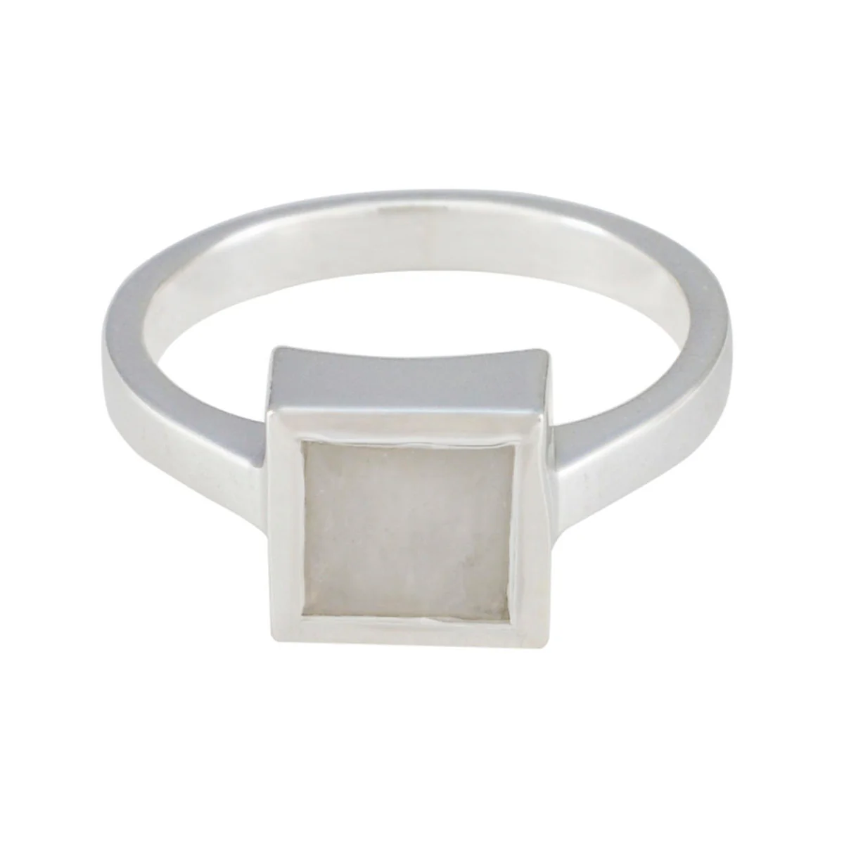 Rainbow Moonstone Solitaire Indian 92.5 Silver White Gemstone Featherlight Glamorous Ring Jewelry