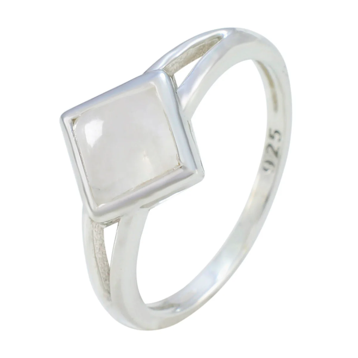 Rainbow Moonstone Solitaire Japanese Sterling Silver White Gemstones Dainty Romantic Ring Jewellery - Image 2