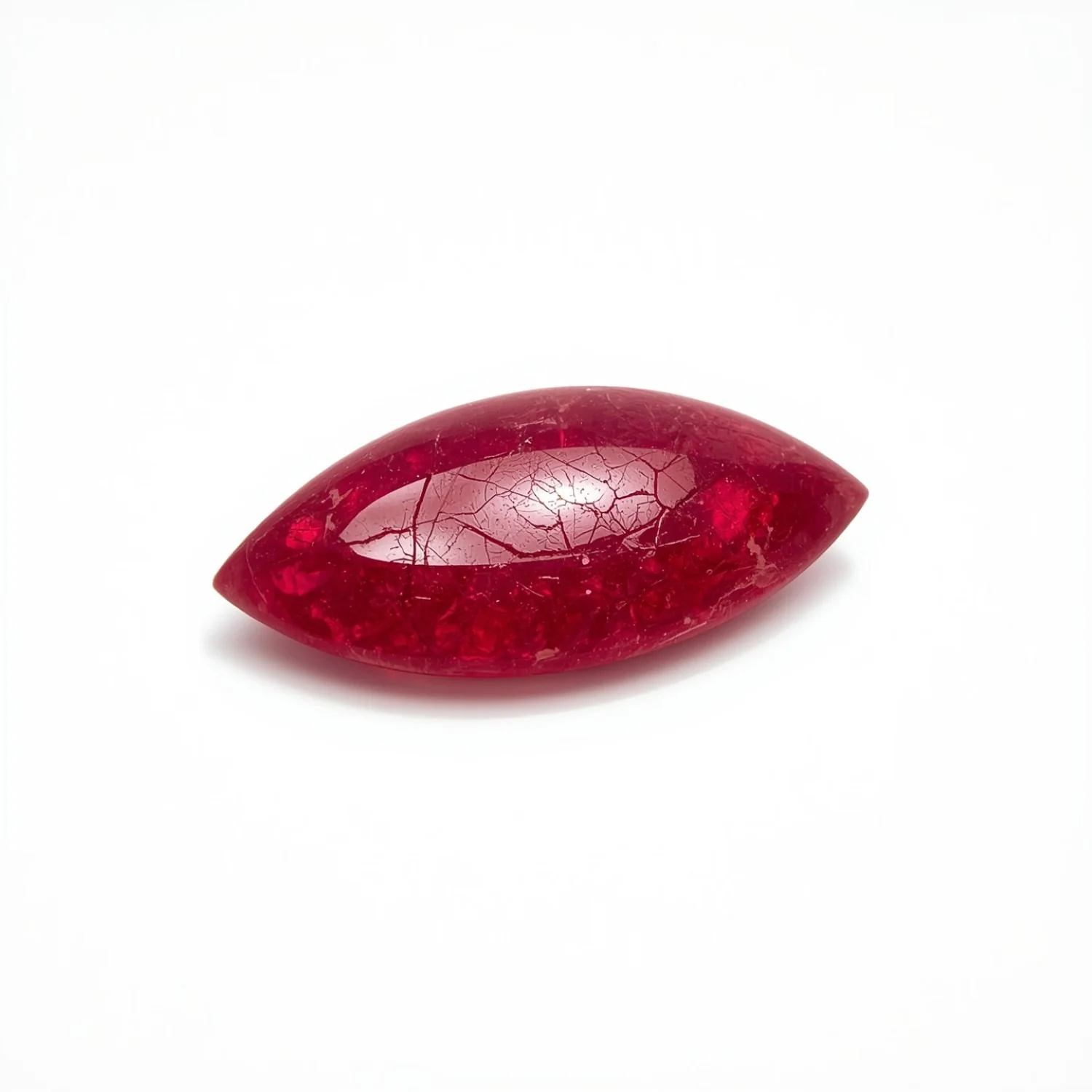 Red Jade 10PC Tiny 3x6 MM Marquise Cabochon Red Genuine semi Precious Loose Gems - Image 2