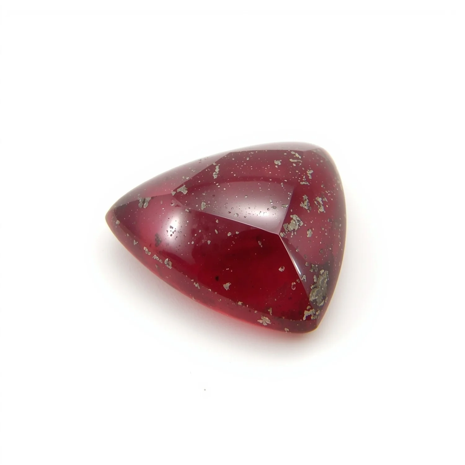 Red Jade 10PC Tiny 4x4 MM Triangle Cabochon Red High-Quality semi Precious Precious Gemstone - Image 2