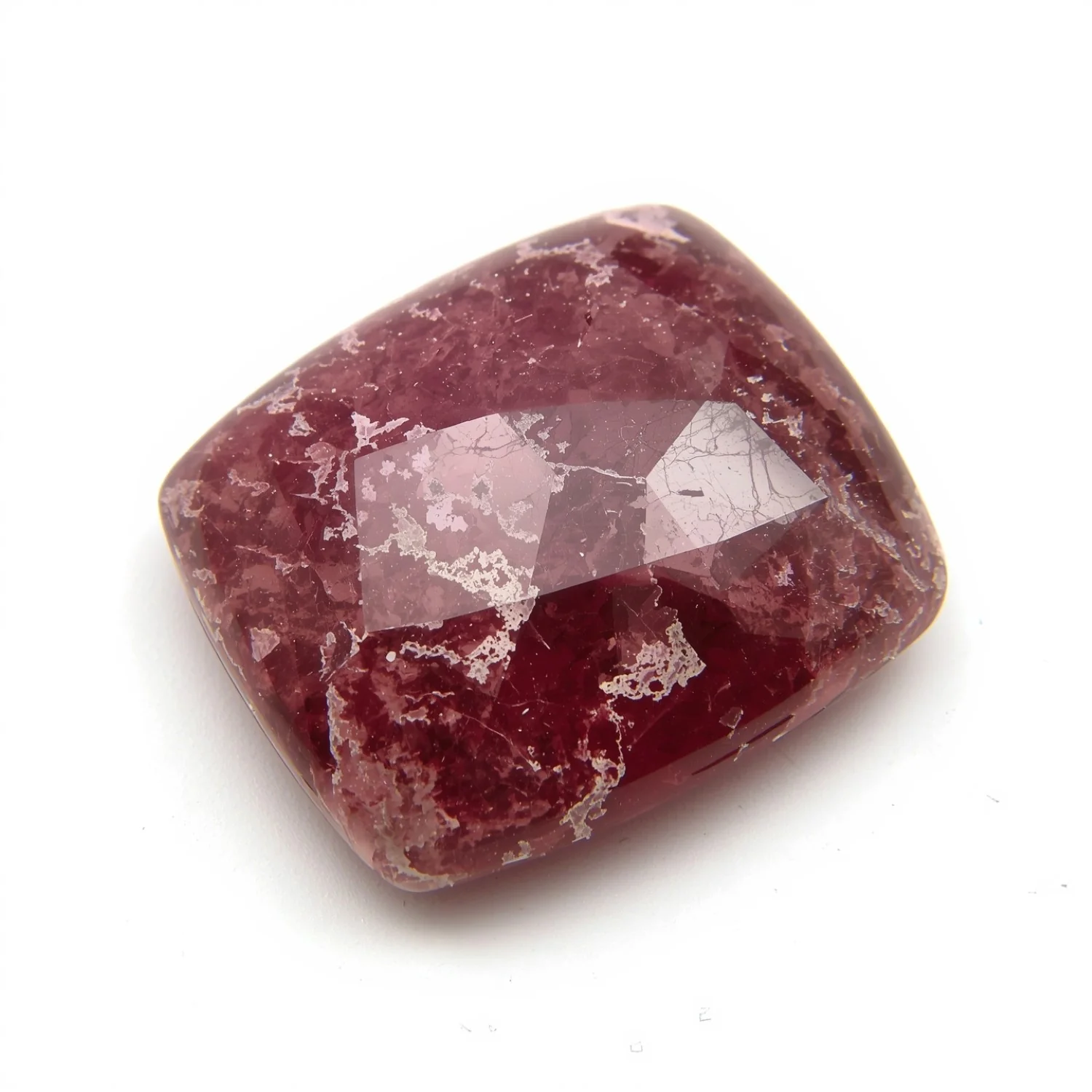 Red Jade 1PC Large 10x10 MM Cushion Cabochon Red Brilliant semi Precious Loose Gemstones - Image 2