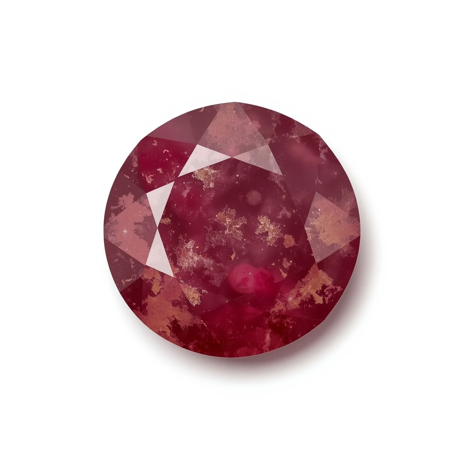 Red Jade 1PC Large 10x10 MM Round Faceted Red Shine Semi Precious Loose Gemstones