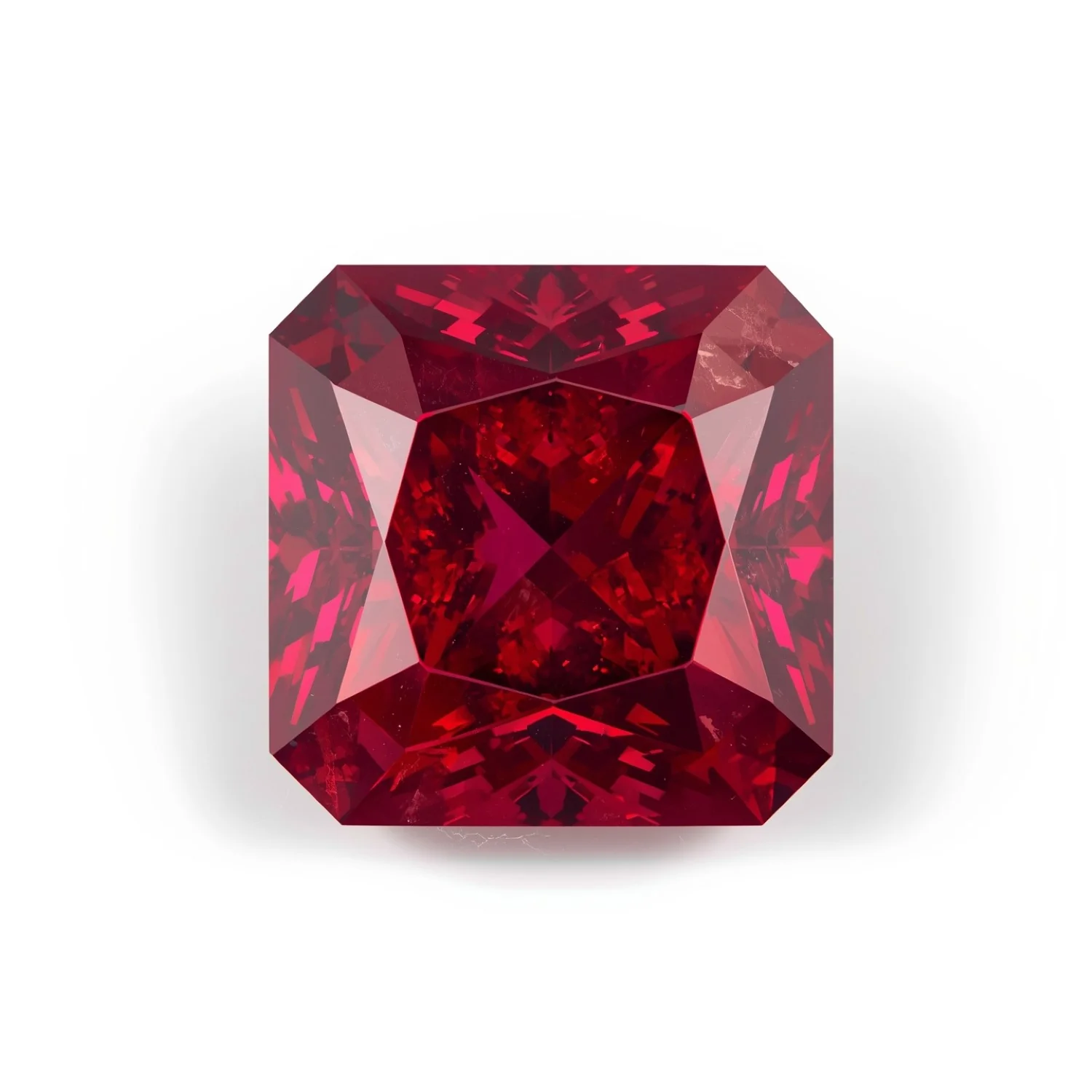 Red Jade 1PC Large 10x10 MM Square Faceted Red Shine Semi Precious Loose Gemstones