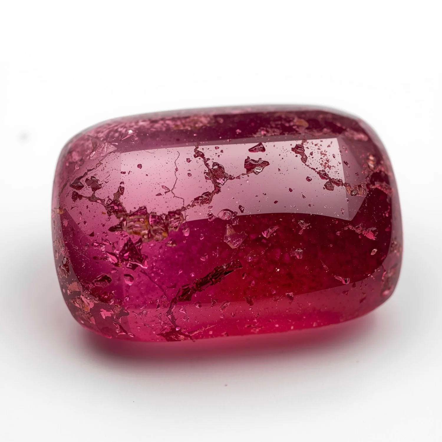 Red Jade 1PC Large 10x12 MM Emerald Cabochon Red Brilliant semi Precious Loose Gems - Image 2