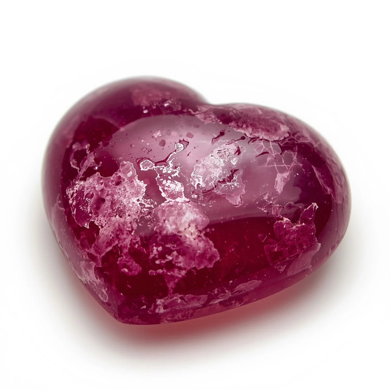 Red Jade 1PC Large 11x11 MM Heart Cabochon Red Genuine semi Precious Precious Gemstone - Image 2