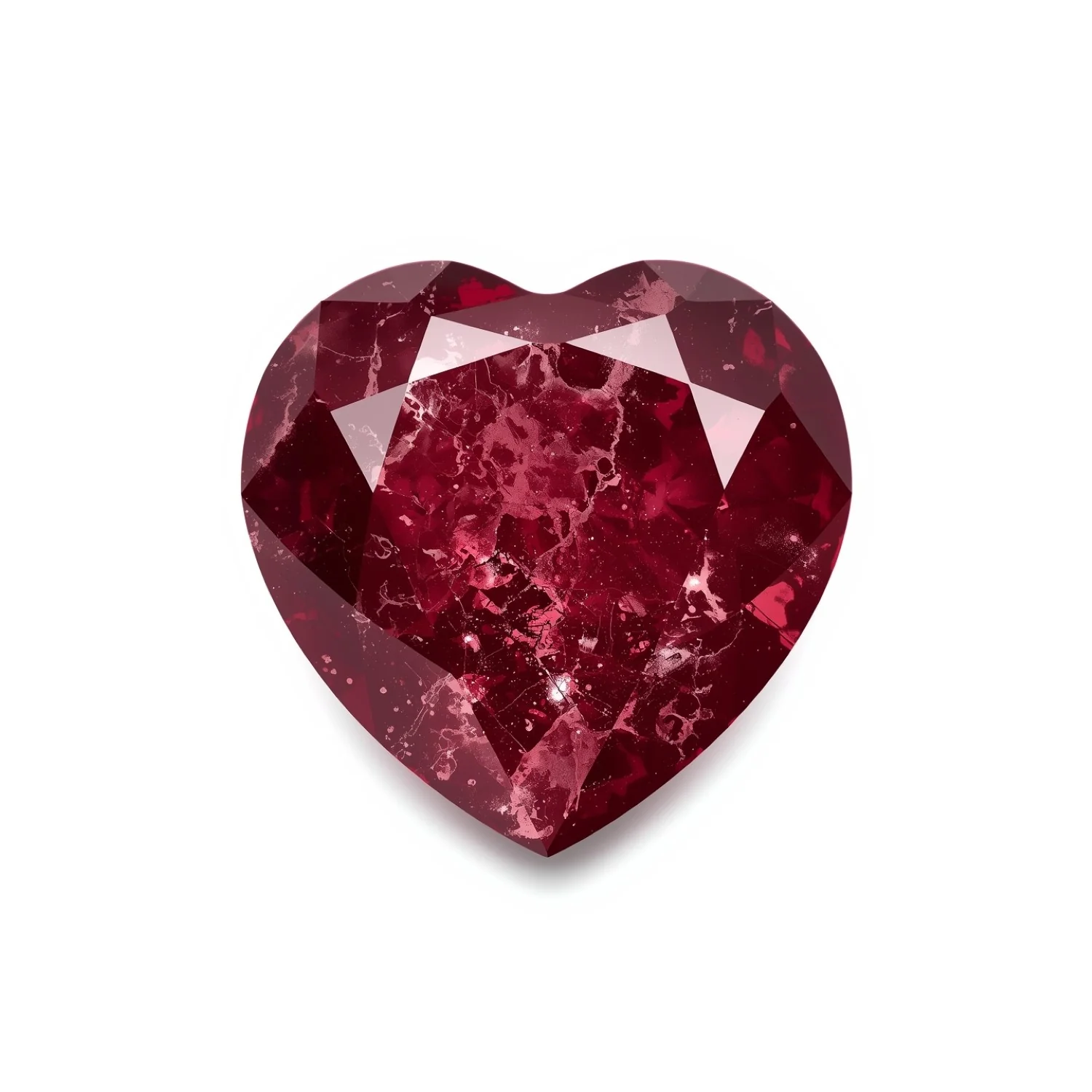Red Jade 1PC Large 11x11 MM Heart Faceted Red Fine Semi Precious Gems