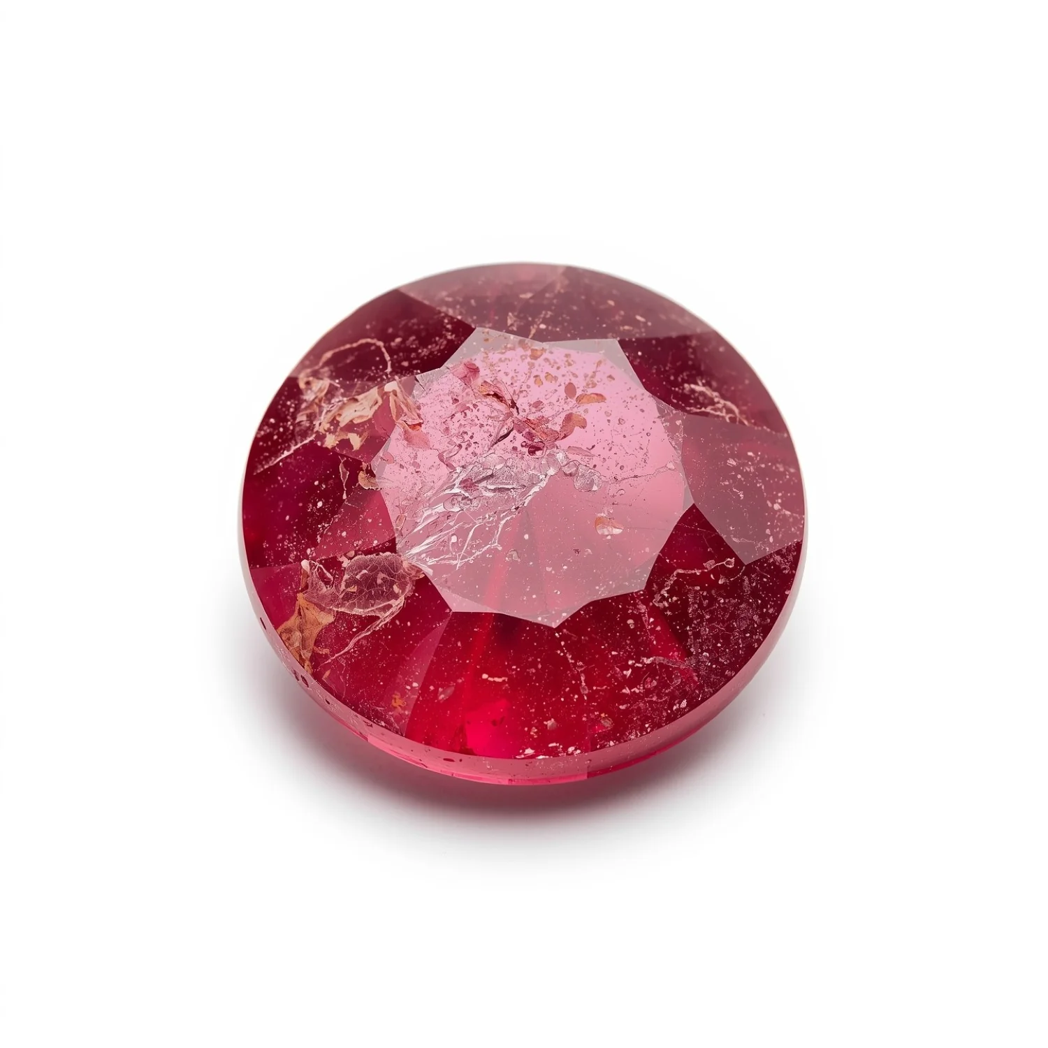 Red Jade 1PC Large 12x12 MM Round Faceted Red High-Quality Semi Precious Loose Gems - Image 2
