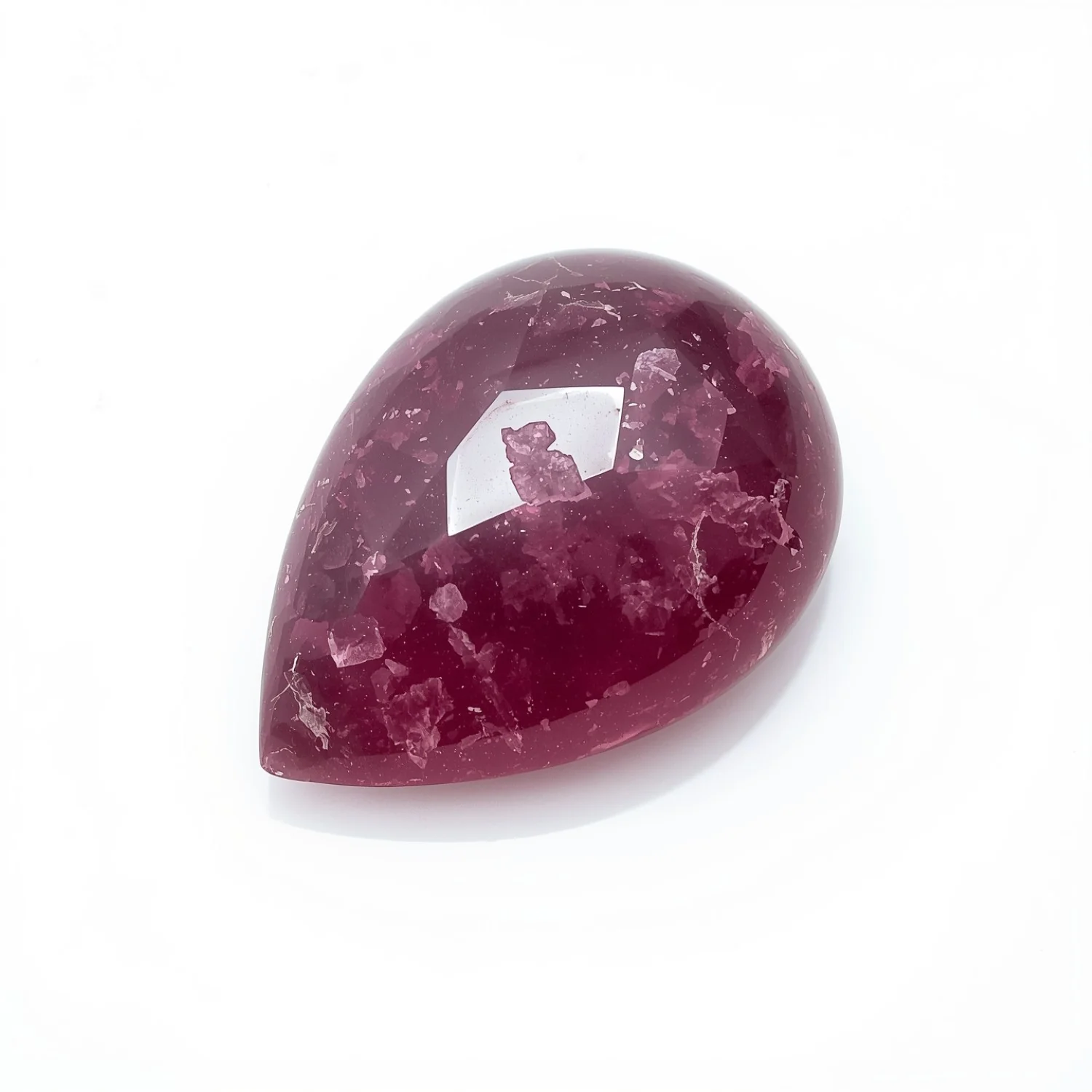 Red Jade 1PC Large 8x12 MM Pear Cabochon Red Natural semi Precious Loose Gemstone
