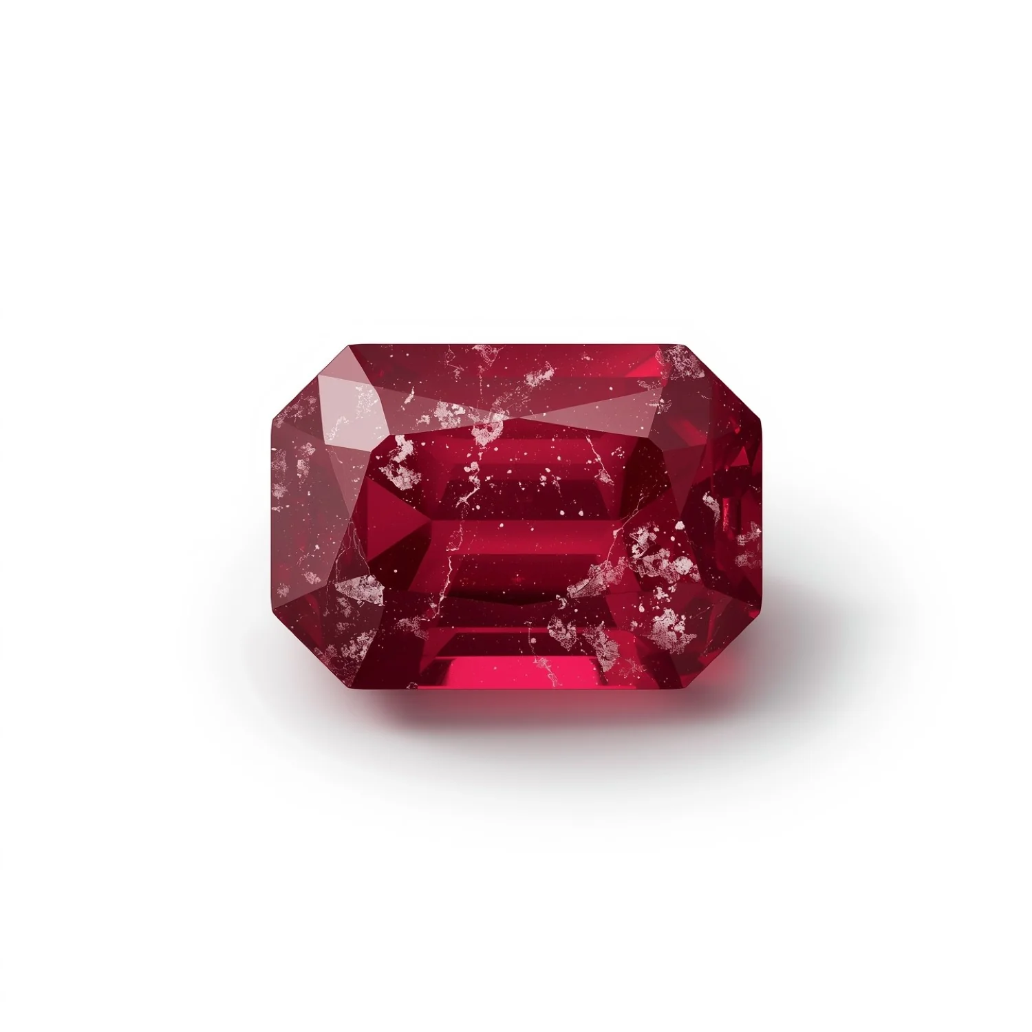 Red Jade 1PC Large 8x16 MM Baguette Faceted Red Shine Semi Precious Loose Gemstones - Image 2