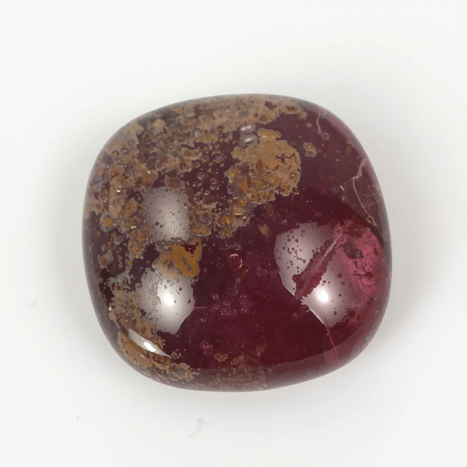 Red Jade 1PC Medium 9x9 MM Cushion Cabochon Red Fiery semi Precious Loose Gemstone - Image 2