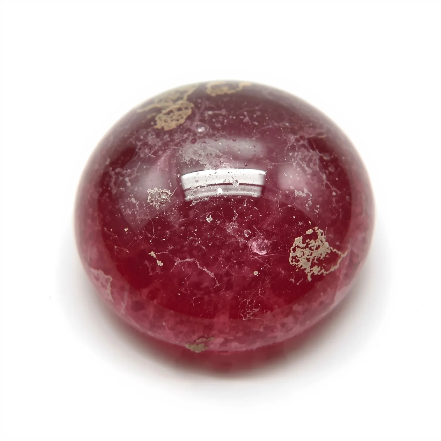 Red Jade 1PC Medium 9x9 MM Round Cabochon Red Fine semi Precious Loose Gemstone - Image 2