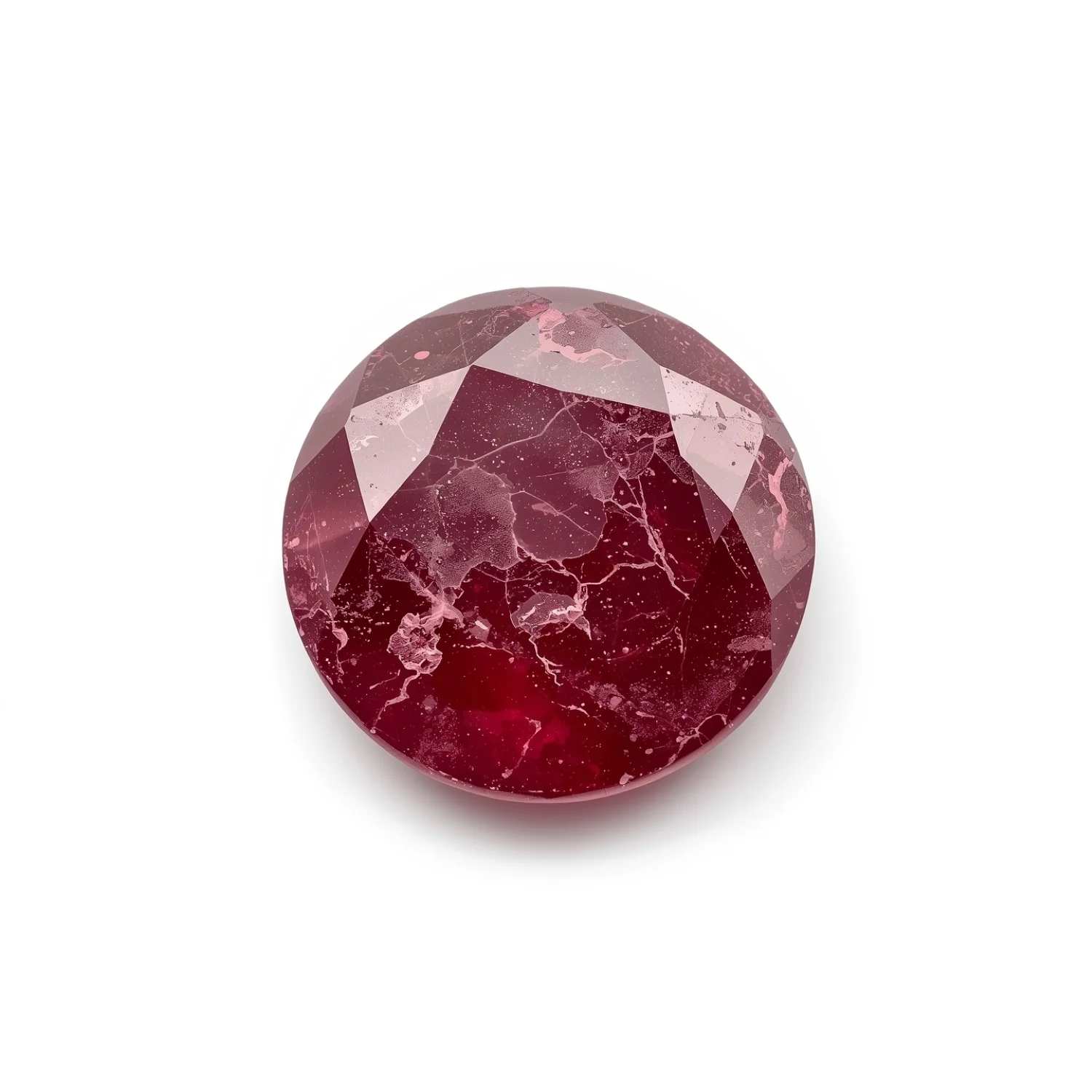 Red Jade 1PC Medium 9x9 MM Round Faceted Red Lustrous Semi Precious Loose Gemstone
