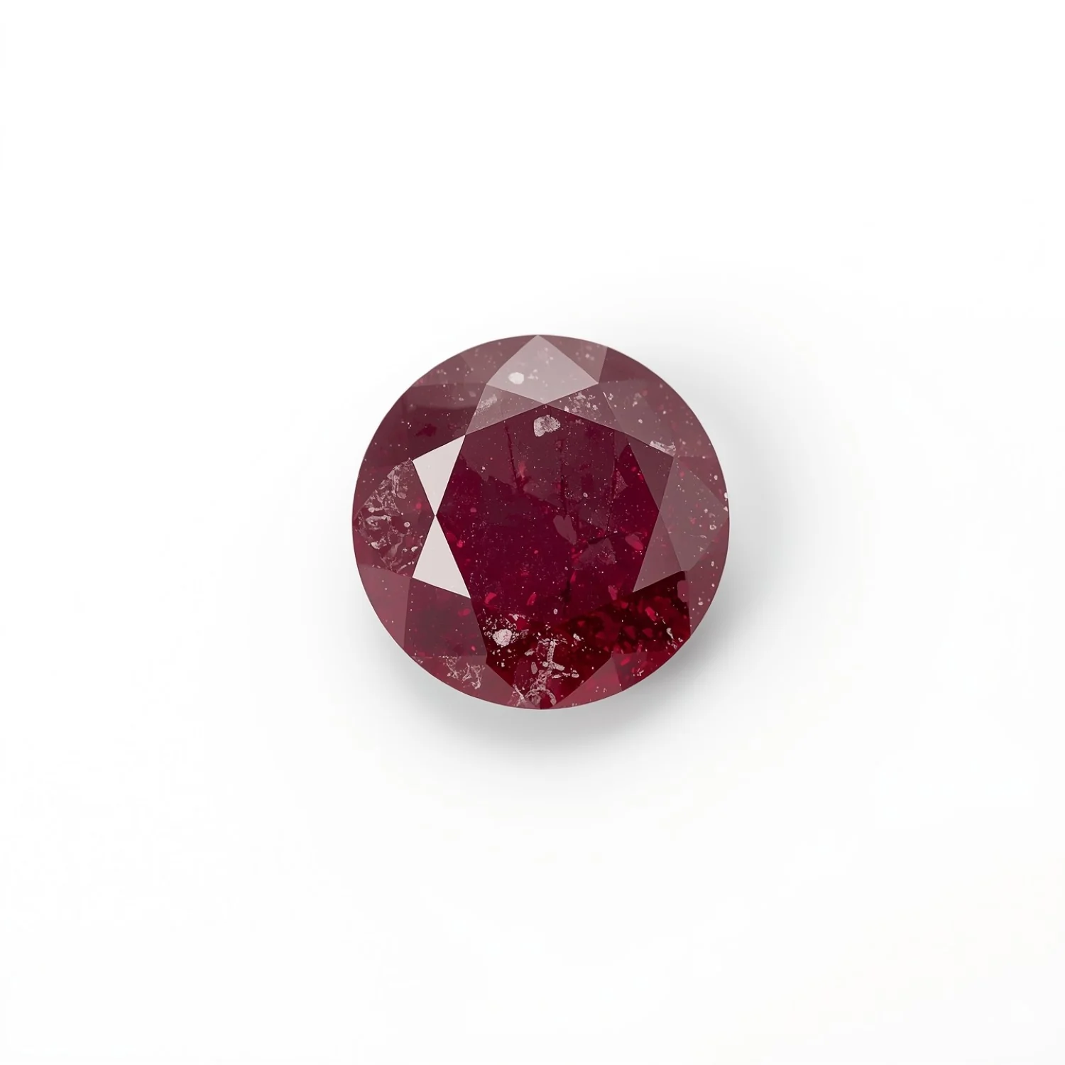 Red Jade 1PC Small 7x7 MM Round Faceted Red Splendid Semi Precious Gems - Image 2