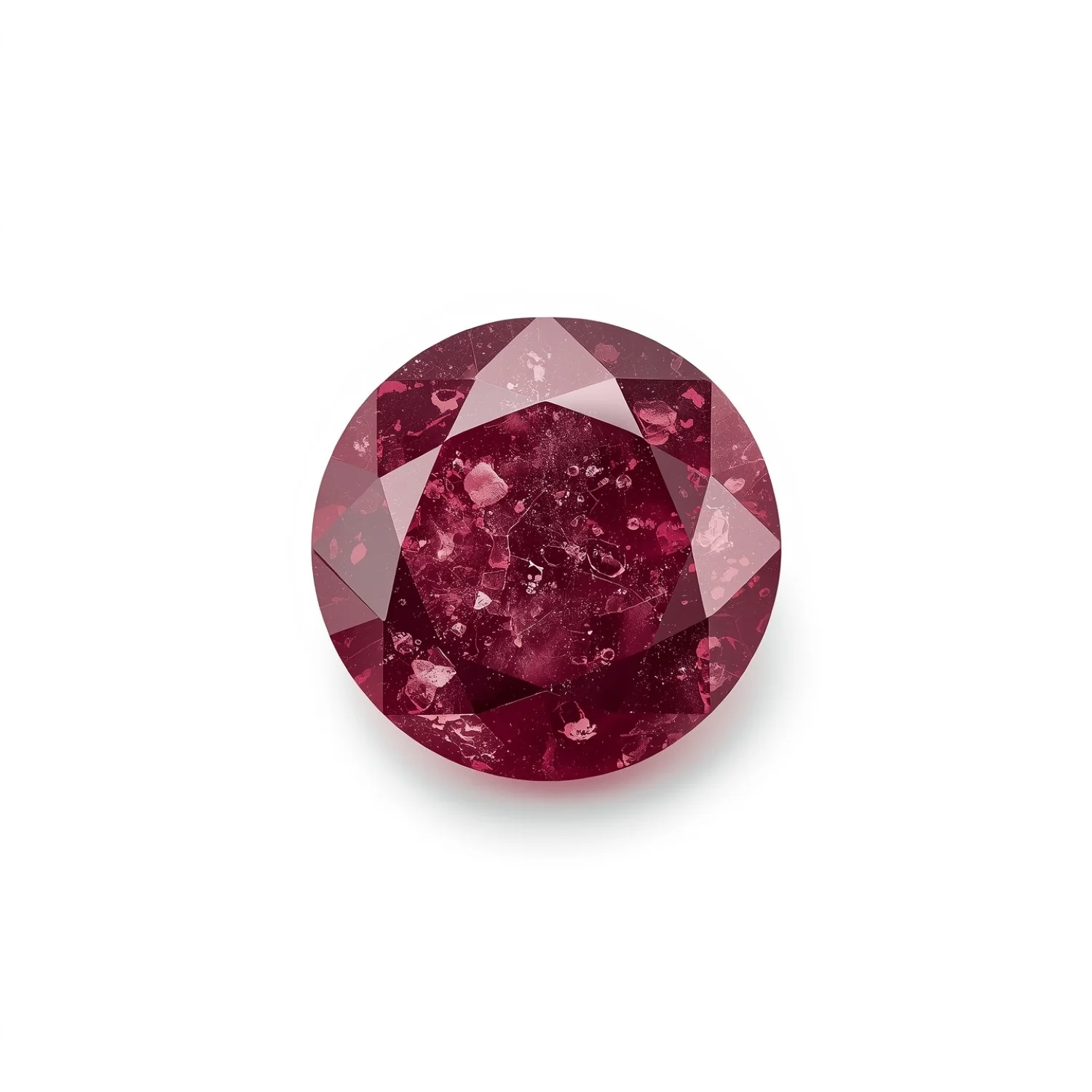 Red Jade 1PC Small 8x8 MM Round Faceted Red Luster Semi Precious Loose Gems - Image 2