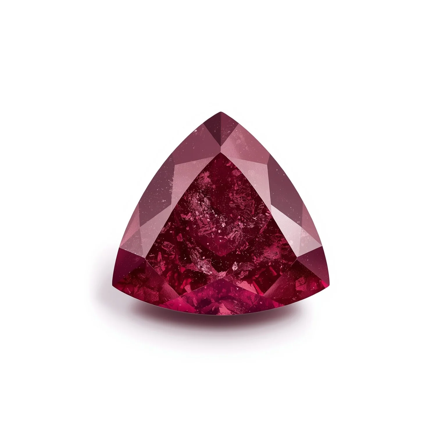 Red Jade 1PC Small 8x8 MM Triangle Faceted Red Luster Semi Precious Loose Gems