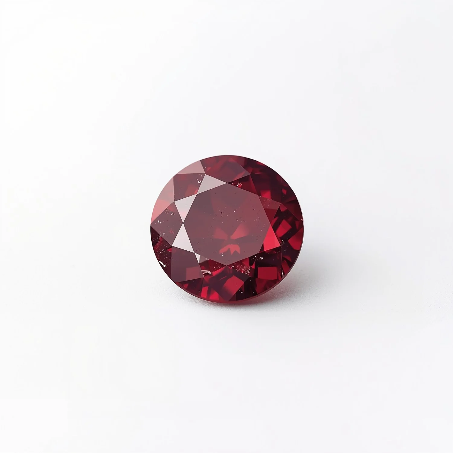 Red Jade 1PC Tiny 6x6 MM Round Faceted Red Polished Semi Precious Loose Gemstones