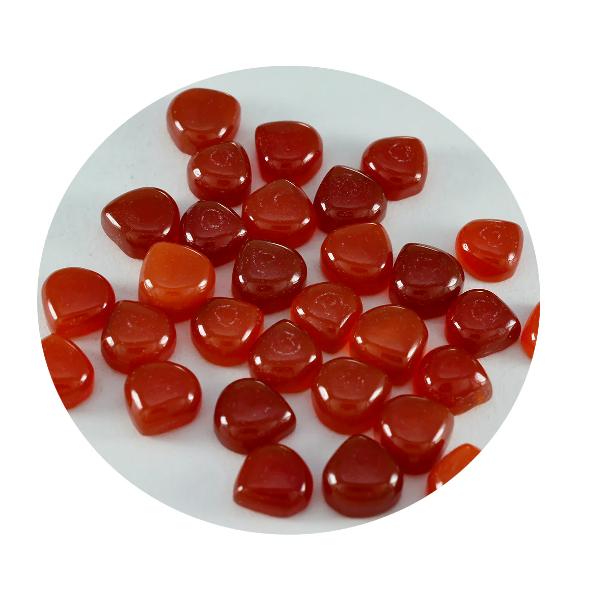 Red Onyx 10PC Tiny 3x3 MM Heart Cabochon Red Superior semi Precious Gems - Image 2