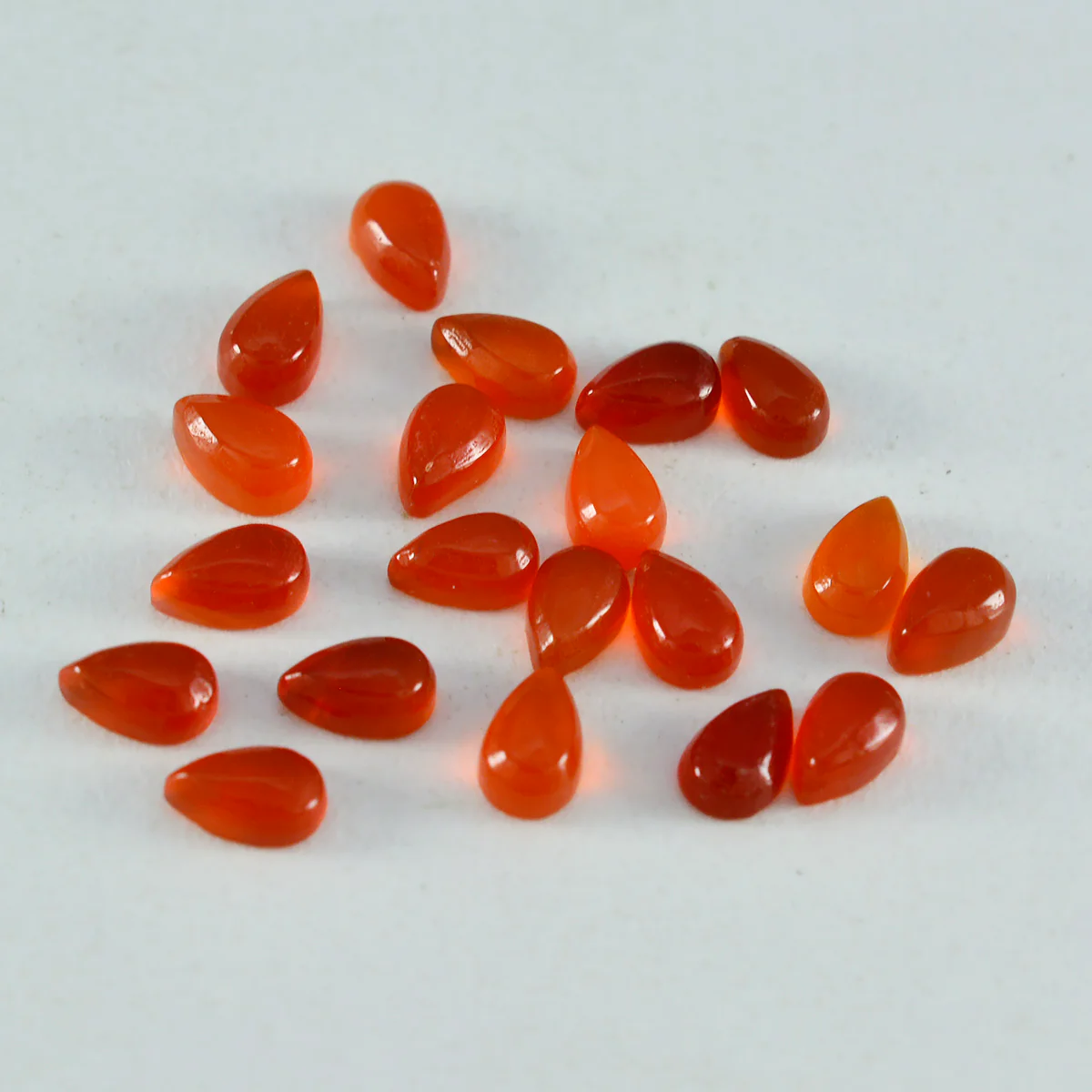Red Onyx 10PC Tiny 3x5 MM Pear Cabochon Red Superior semi Precious Semi Precious Gemstone - Image 4
